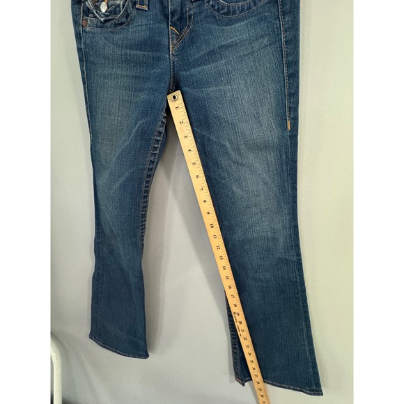 True Religion Becky Bootcut Jeans Petite Dark Wash Denim USA Made Size 26 - Picture 10 of 14